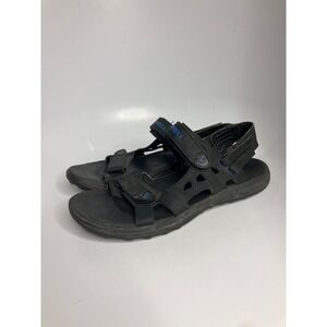 Merrell Performance Sandals Mens 12 Black Blue Good Strappy Air Cushion J289823C